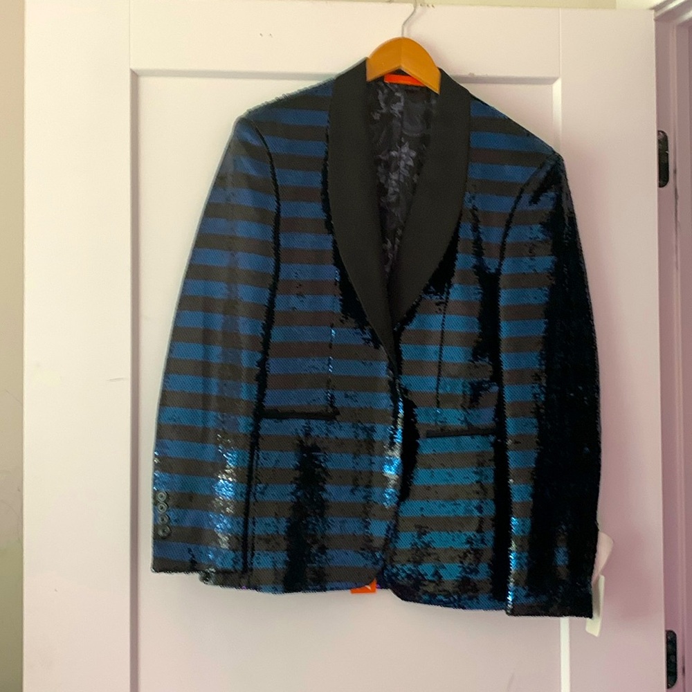 Elegant Black Sequin Blazer